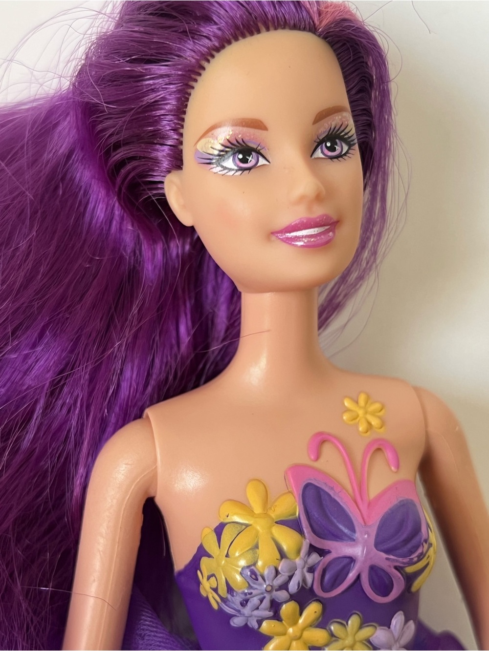2008 PURPLE Fairy-tastic Princess doll butterfly wings P6564 - Picture 4 of 8